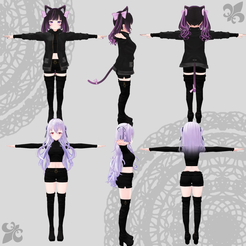 【あのん/むろむ・ルシフェ対応衣装】Assassin Suit / Mountain Parka