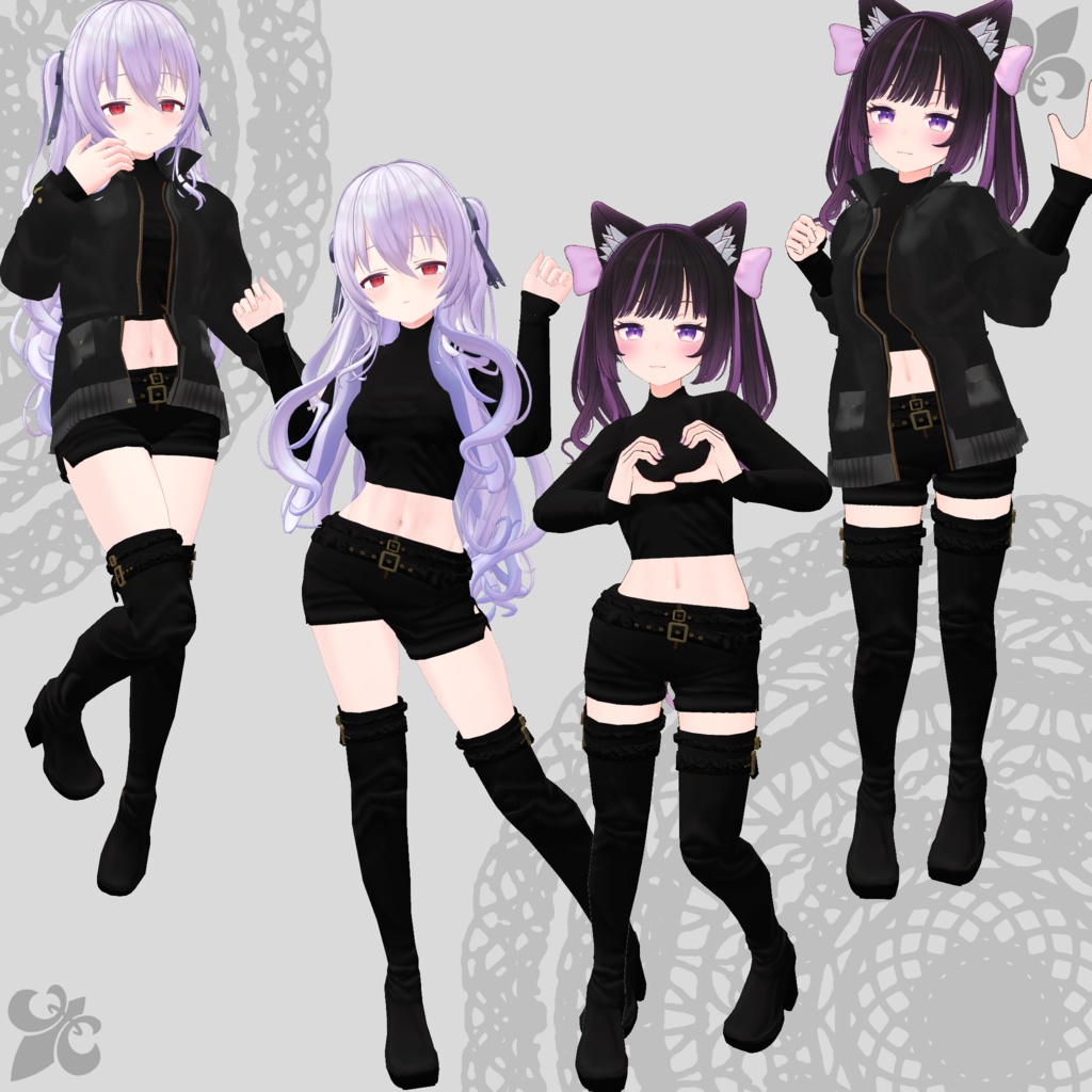 【あのん/むろむ・ルシフェ対応衣装】Assassin Suit / Mountain Parka