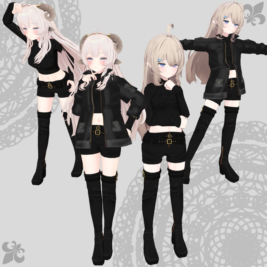 【うるる・ナユ/プラチナ/ホノカ対応衣装】Assassin Suit / Mountain Parka