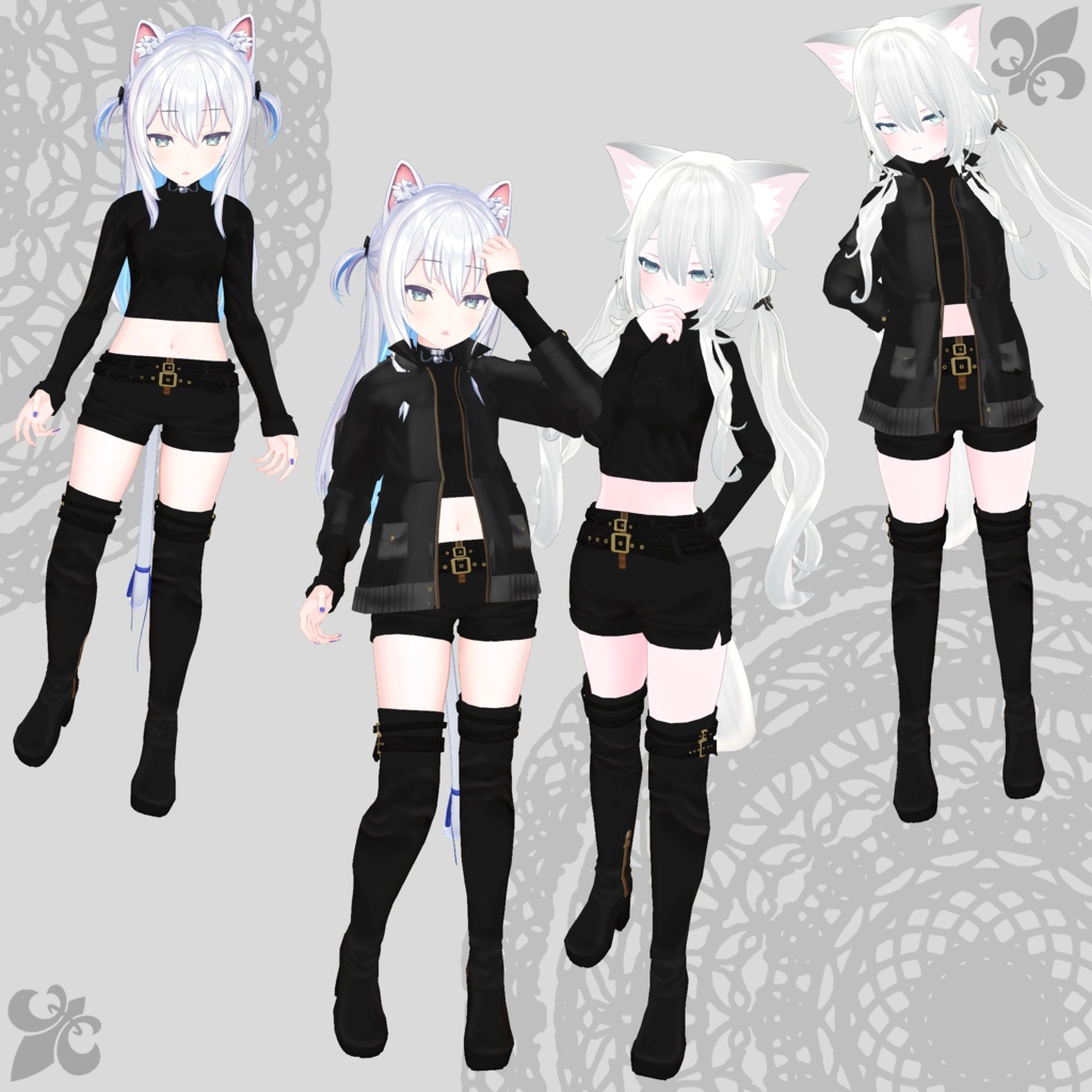 【ソフィナ・くろにゃむ対応衣装】Assassin Suit / Mountain Parka