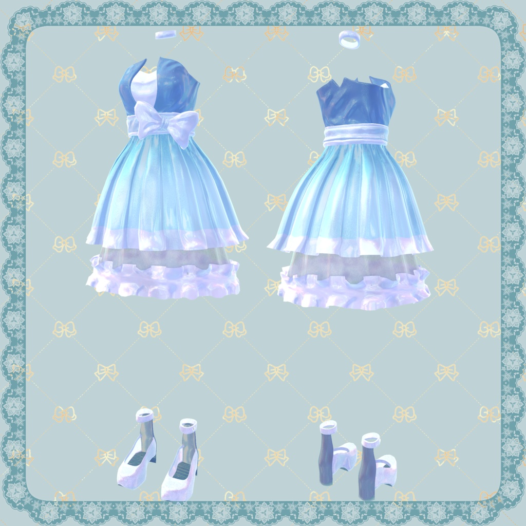 【60アバター対応】Princess Mini Dress【はーもんどすとあ。コラボ】