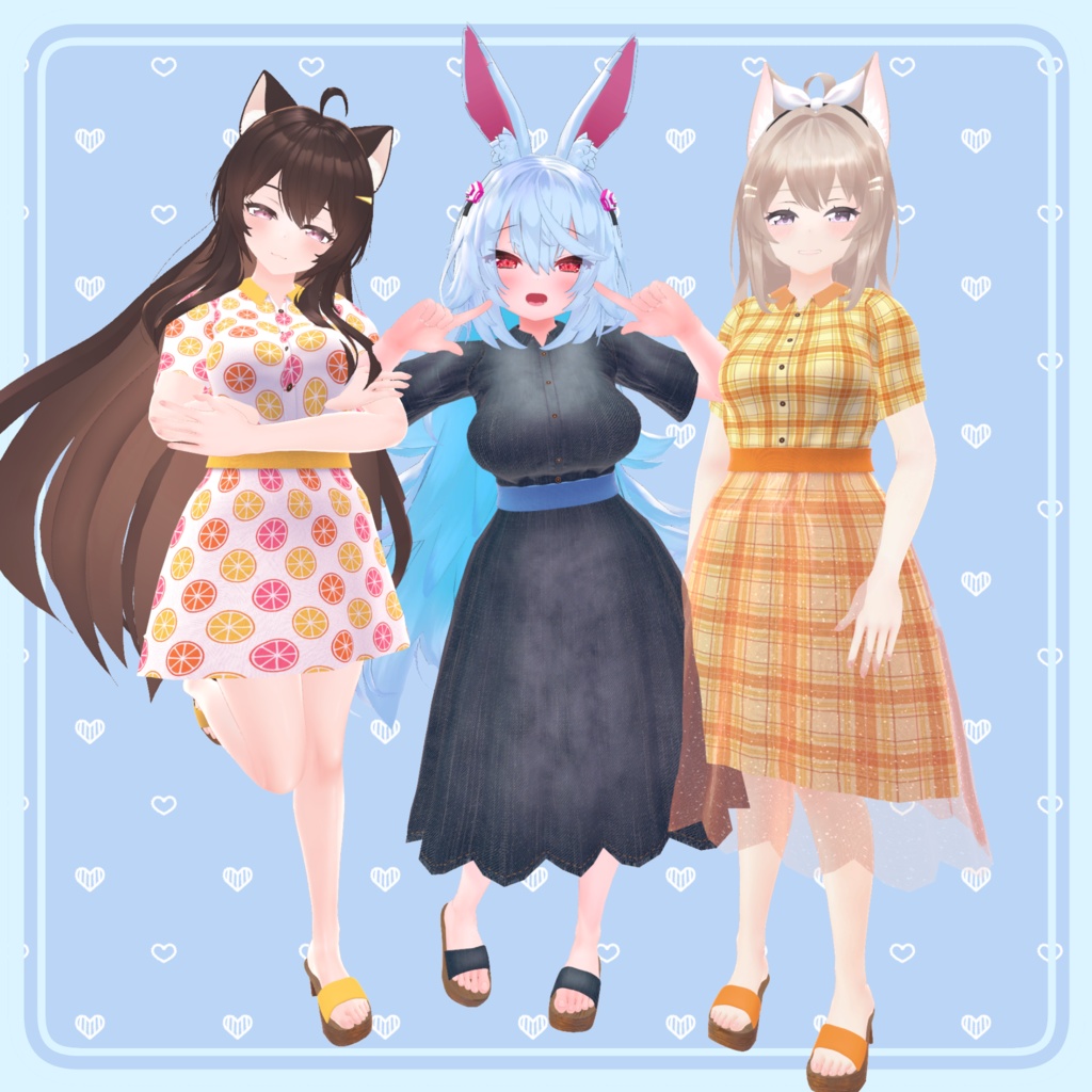 【80アバター対応】Summer Lace Flare Dress