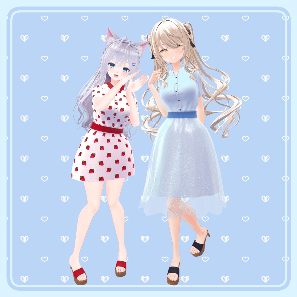 【80アバター対応】Summer Lace Flare Dress