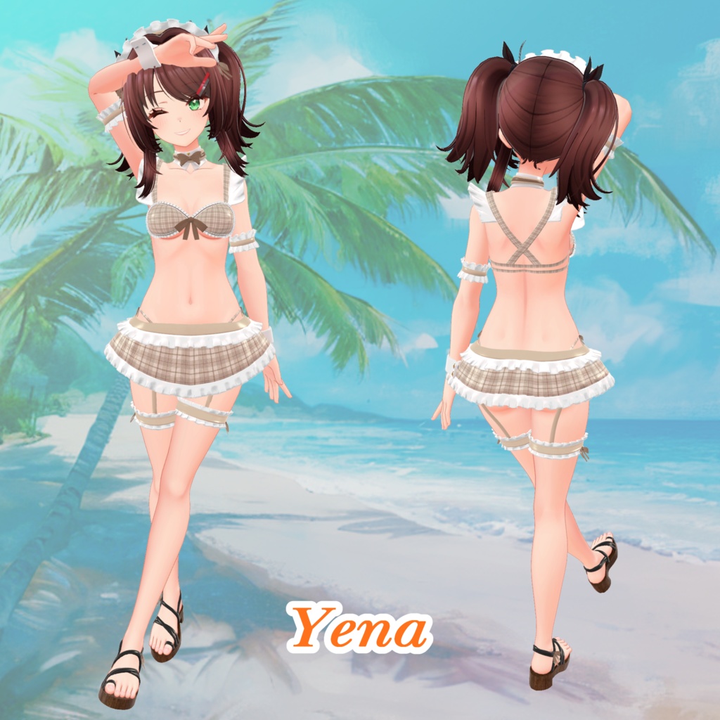 【43アバター対応】Cute Maid Bikini Girl