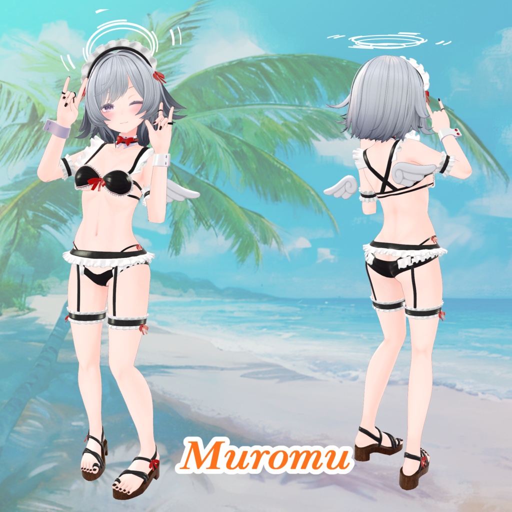 【43アバター対応】Cute Maid Bikini Girl