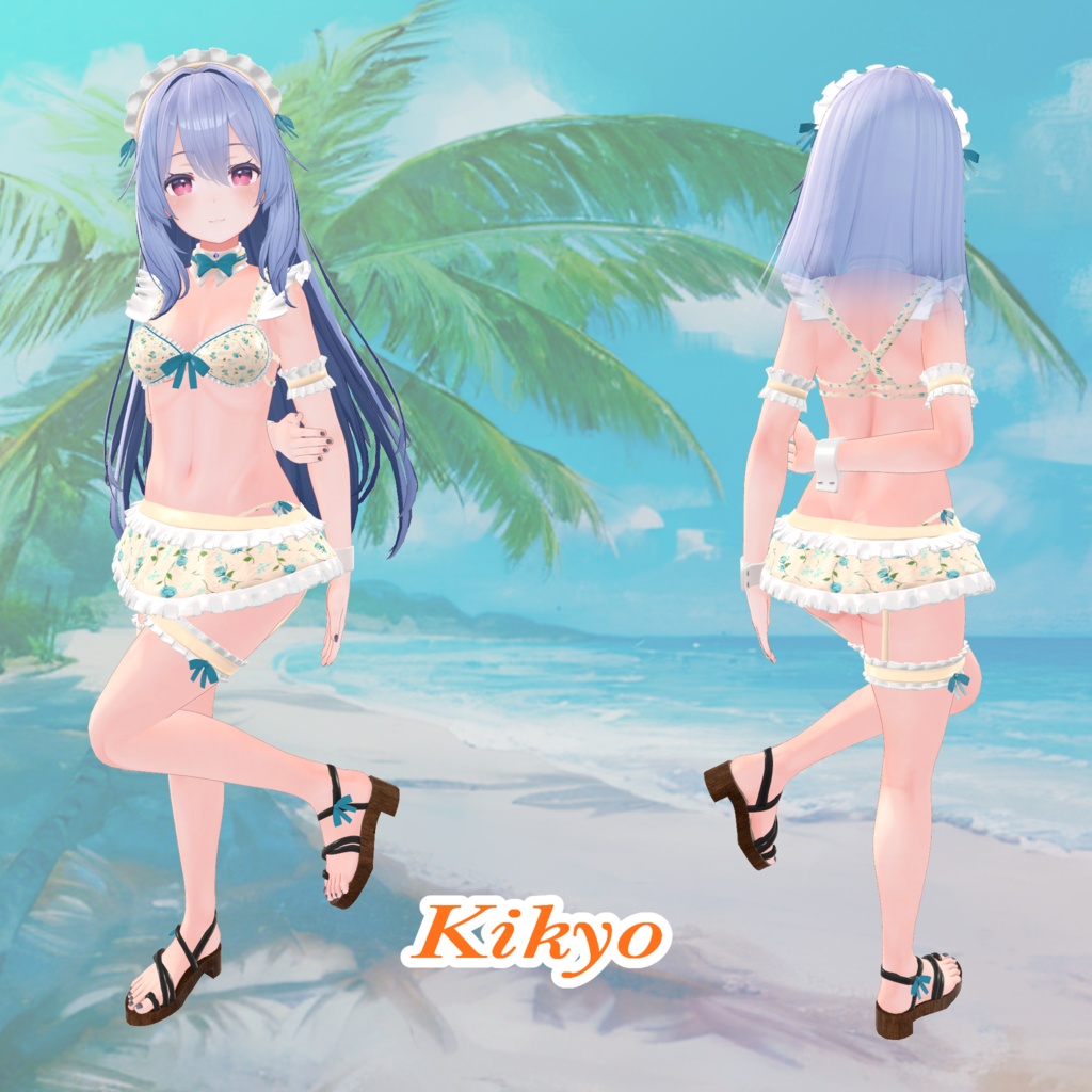 【43アバター対応】Cute Maid Bikini Girl