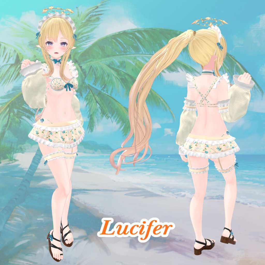 【43アバター対応】Cute Maid Bikini Girl