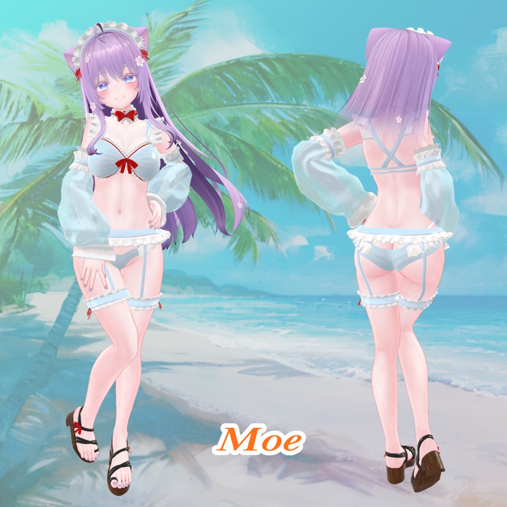 【43アバター対応】Cute Maid Bikini Girl