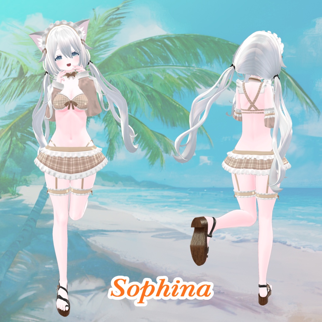 【43アバター対応】Cute Maid Bikini Girl