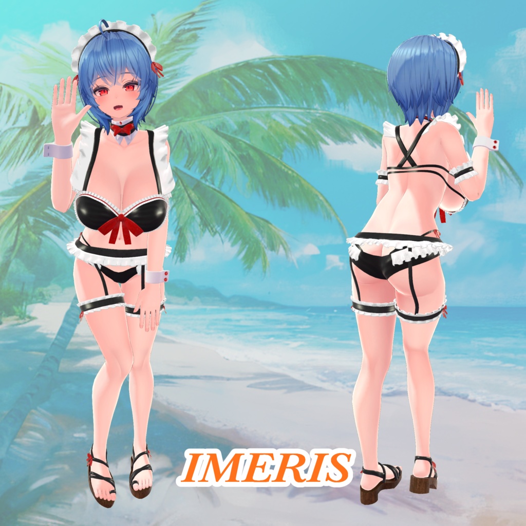 【43アバター対応】Cute Maid Bikini Girl