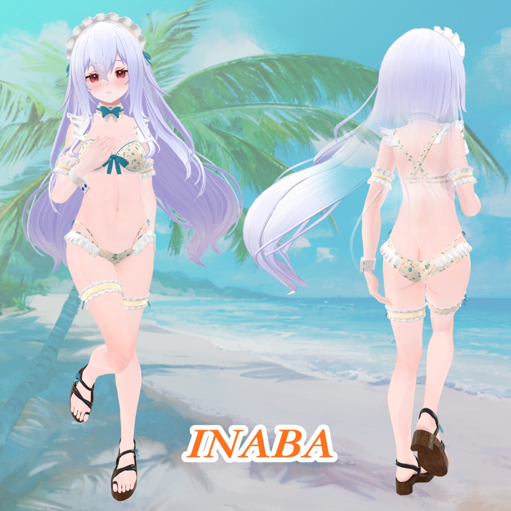 【43アバター対応】Cute Maid Bikini Girl