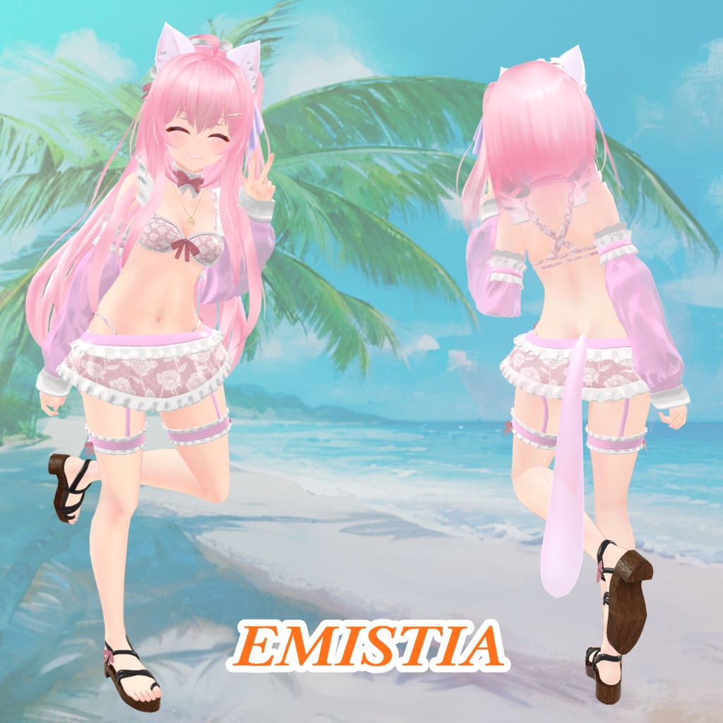 【43アバター対応】Cute Maid Bikini Girl