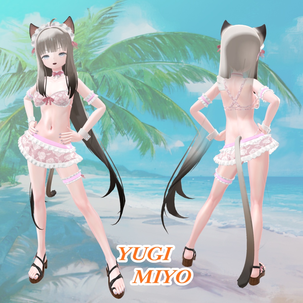 【43アバター対応】Cute Maid Bikini Girl