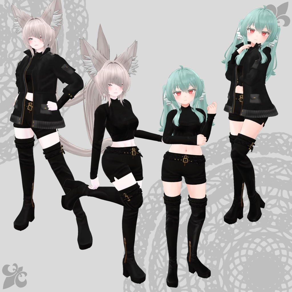 【仙猫・マカロン対応衣装】Assassin Suit / Mountain Parka【PB対応済】