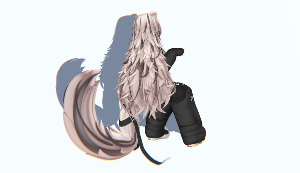 【真央 mao専用テクスチャ】Hair_long & Tail Mesh Texture