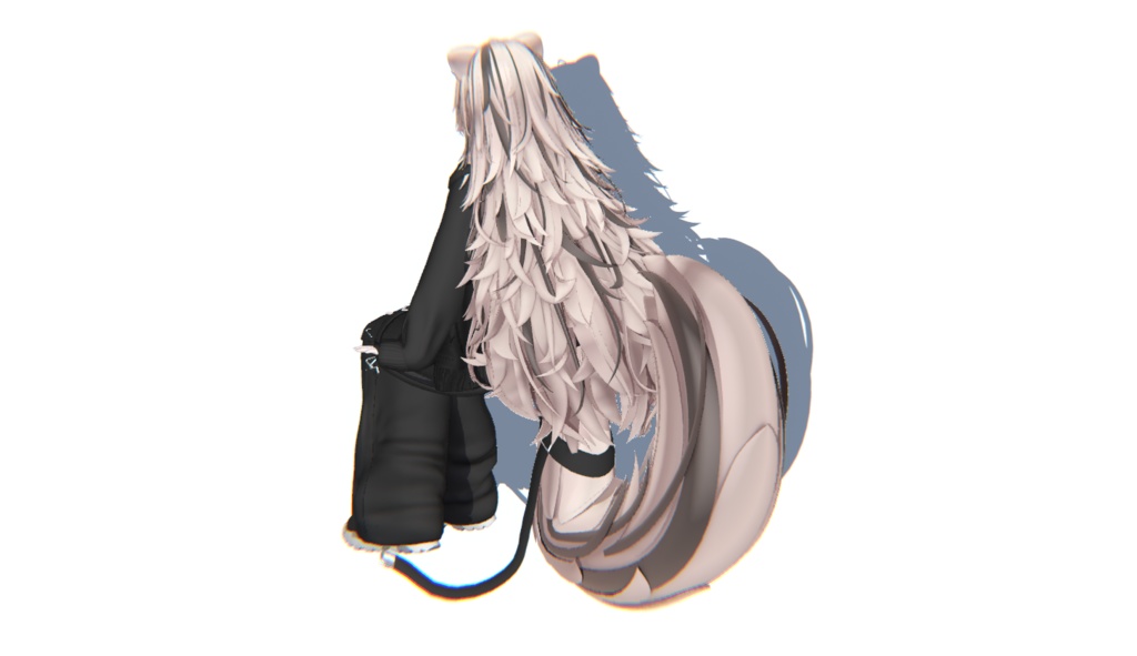 【真央 mao専用テクスチャ】Hair_long & Tail Mesh Texture