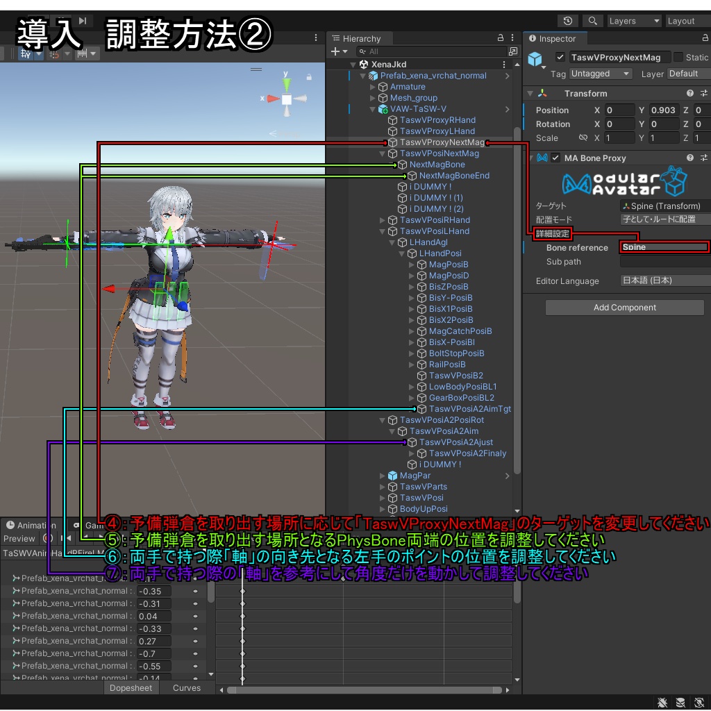 【VRChatアバター用】TaSW-V【訓練用模擬銃】