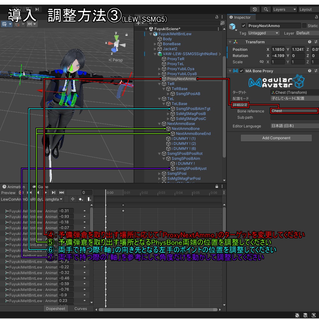【VRChatアバター用武器】LEW-SSMG5 / LEW-RGL79【2挺セット】