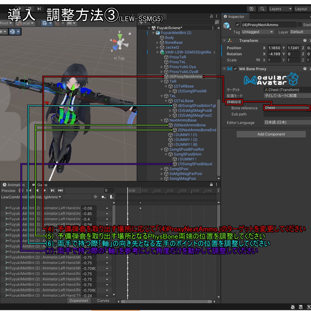 【VRChatアバター用武器】LEW-SSMG5 / LEW-RGL79【2挺セット】