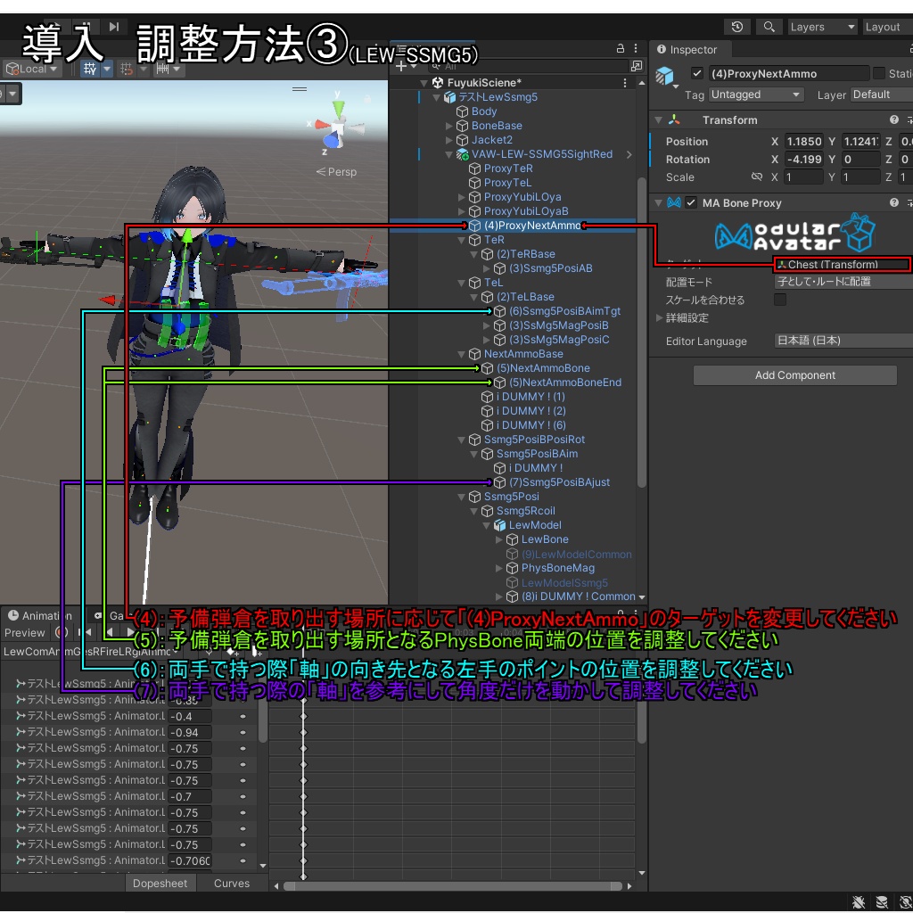 【VRChatアバター用武器】LEW-SSMG5 / LEW-RGL79【2挺セット】