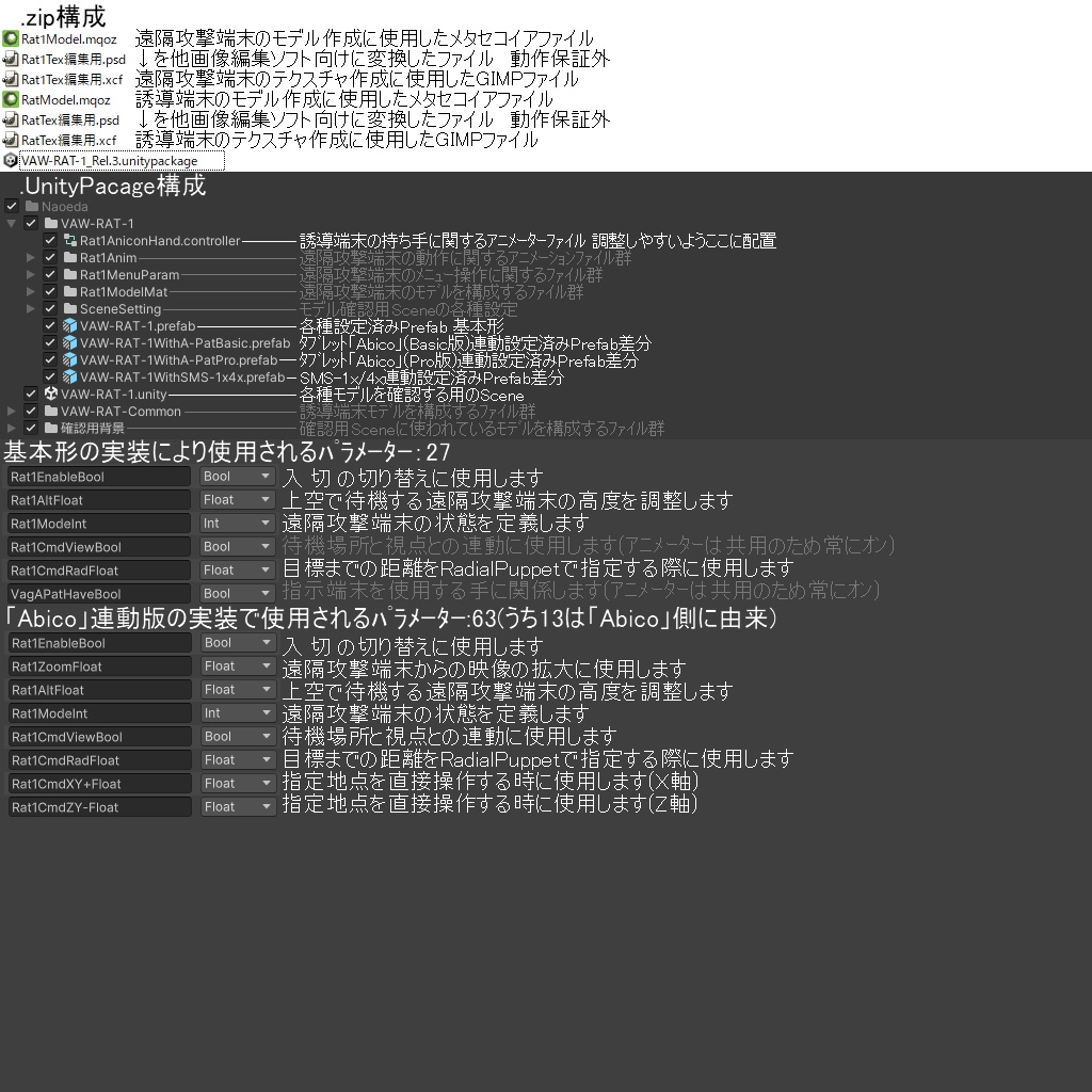【VRChatアバター用武器】RAT-1【遠隔攻撃端末 1型】