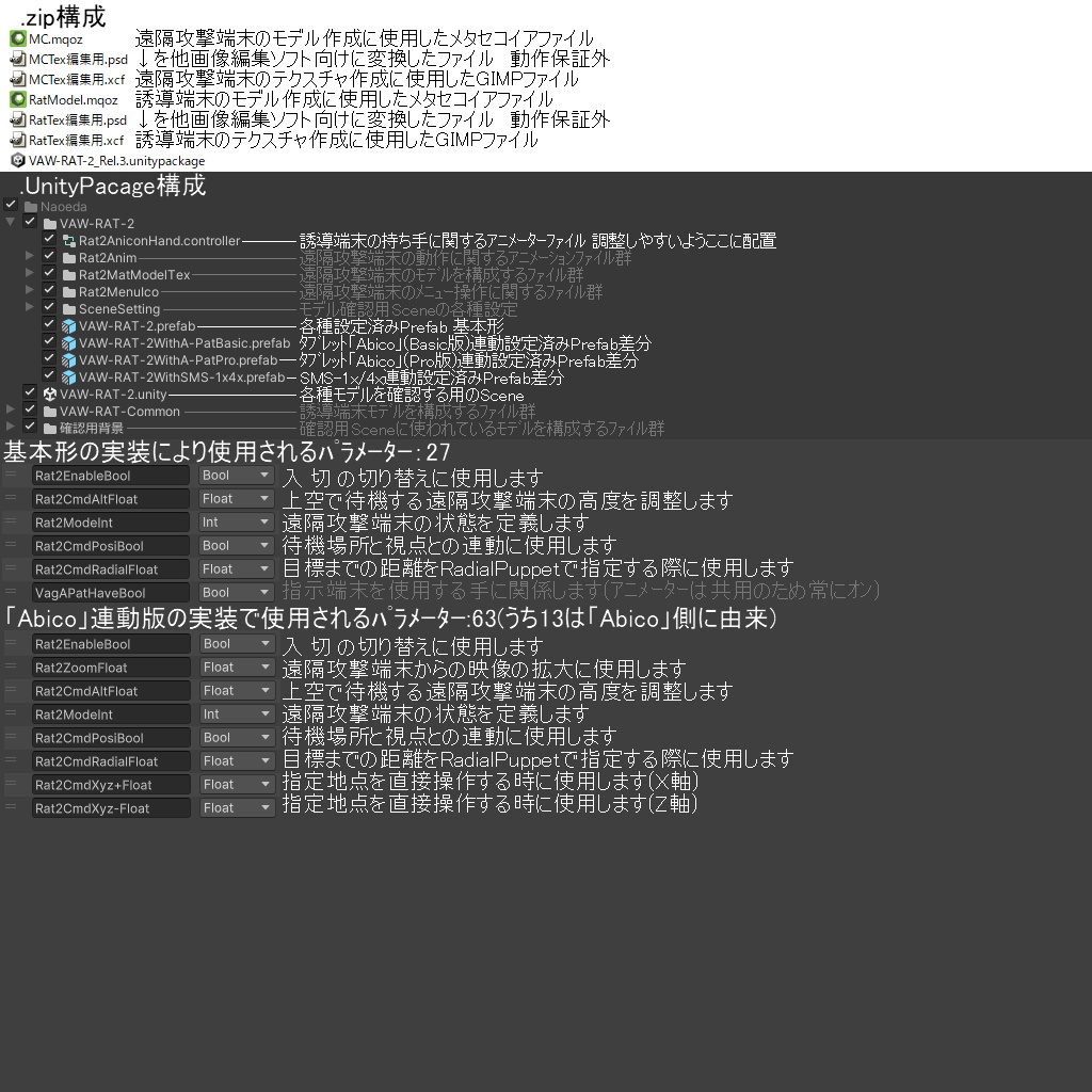 【VRChatアバター用武器】RAT-2【遠隔攻撃端末 2型】