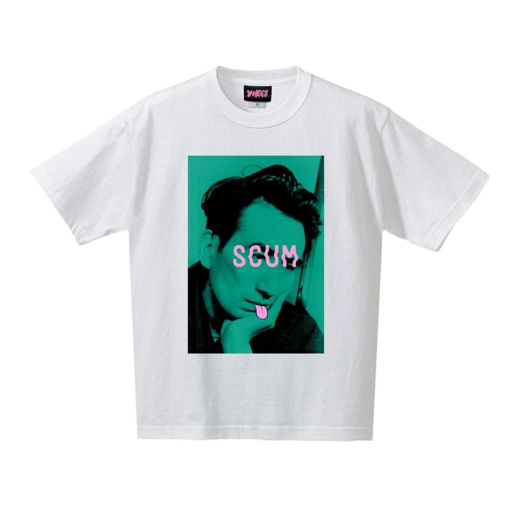 SCUM - 太宰治「バッドエデュケーション」ホワイト Tシャツ / Osamu Dazai "Bad Education" White T-shirt
