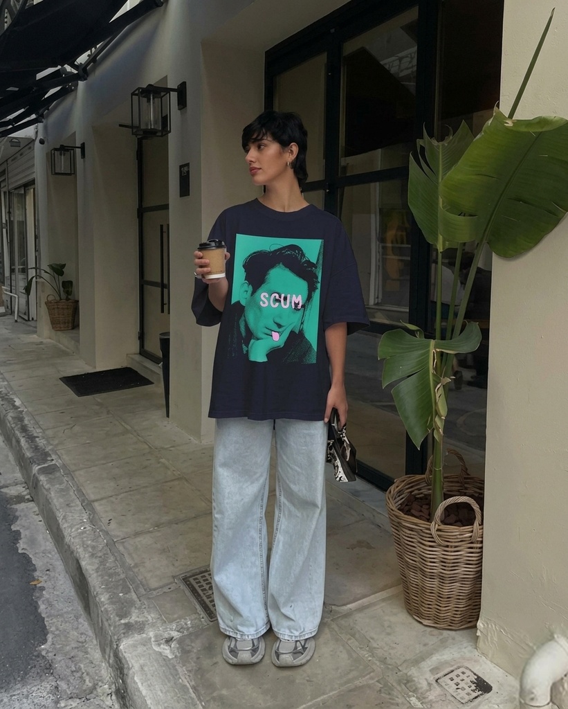 SCUM - 太宰治「バッドエデュケーション」ブラック Tシャツ / Osamu Dazai "Bad Education" Black T-shirt