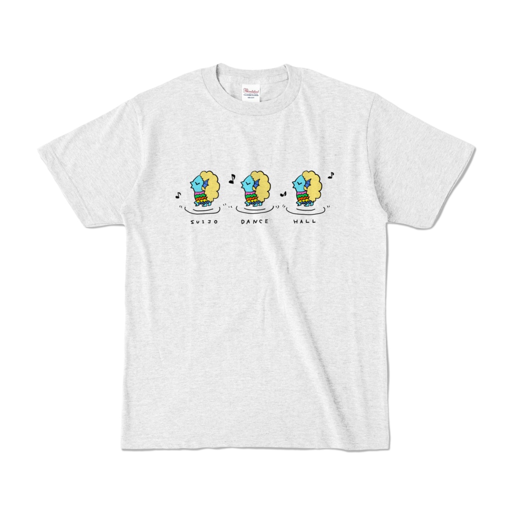 アマビエちゃんTシャツ・アッシュ(SUIJO DANCE HALL)