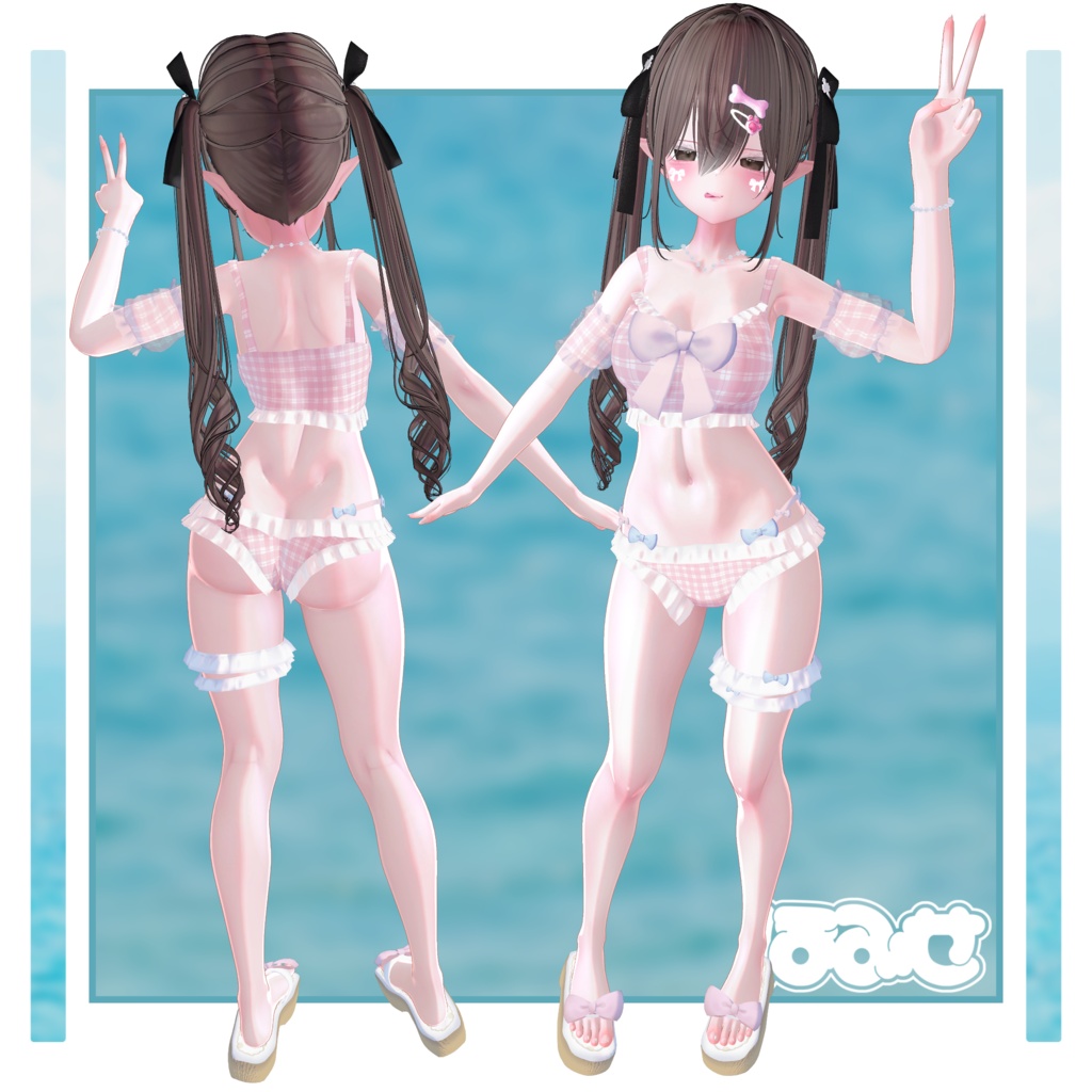 【準備中】🎀あわいろマリン🎀VRC向け水着衣装【9Avatars】