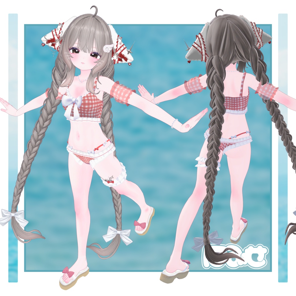 【準備中】🎀あわいろマリン🎀VRC向け水着衣装【9Avatars】