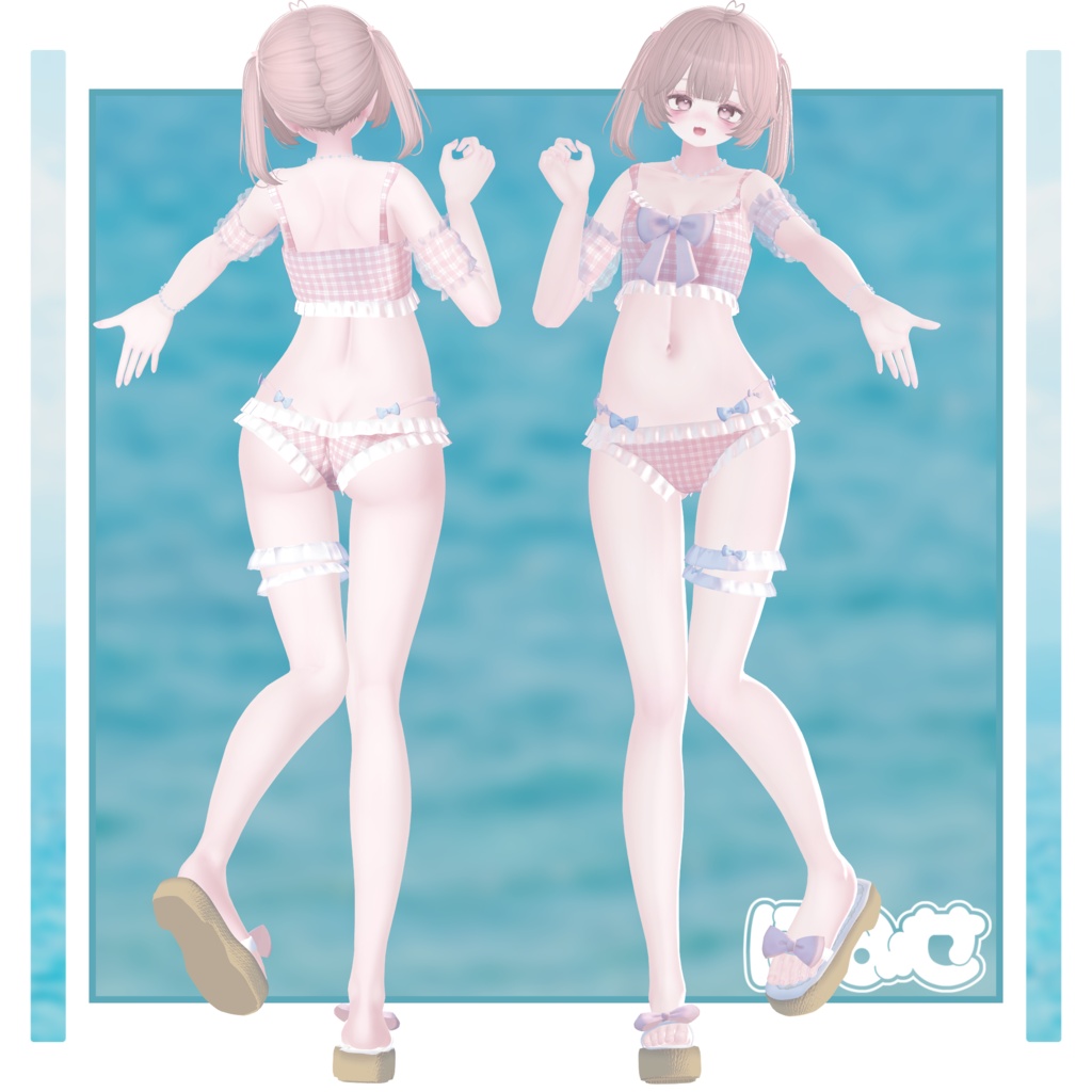 【準備中】🎀あわいろマリン🎀VRC向け水着衣装【9Avatars】
