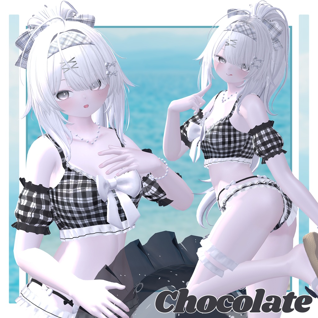 【準備中】🎀あわいろマリン🎀VRC向け水着衣装【9Avatars】