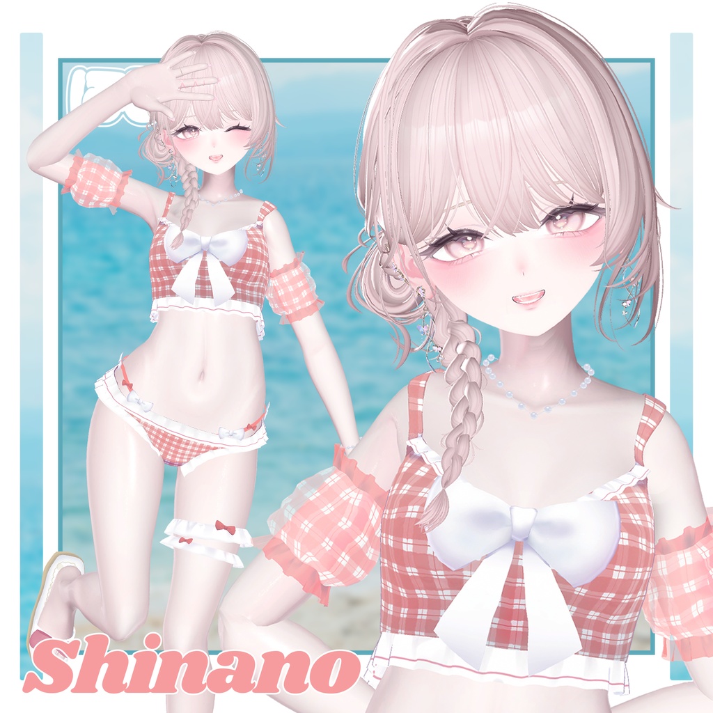 【準備中】🎀あわいろマリン🎀VRC向け水着衣装【9Avatars】