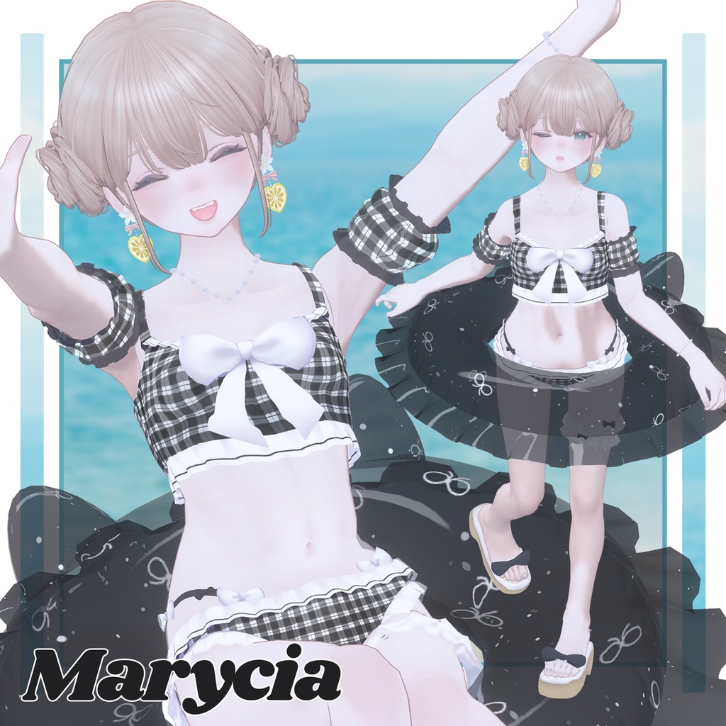 【準備中】🎀あわいろマリン🎀VRC向け水着衣装【9Avatars】