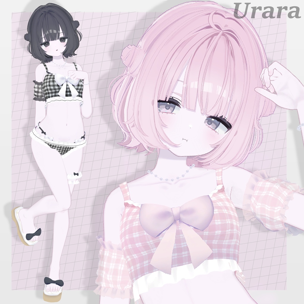 【うらら対応Sale✨️】🎀あわいろマリン🎀VRC向け水着衣装【11Avatars】