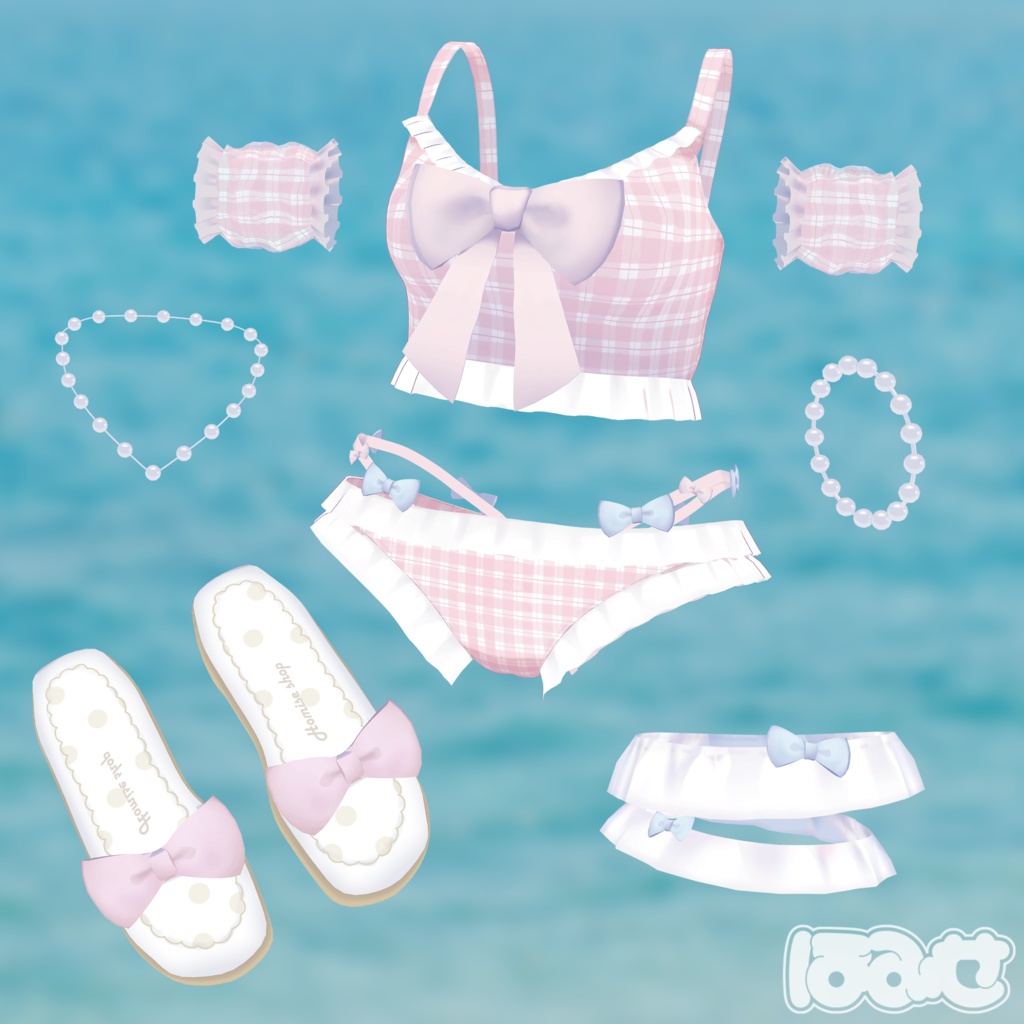 【準備中】🎀あわいろマリン🎀VRC向け水着衣装【9Avatars】
