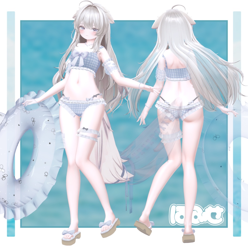 【準備中】🎀あわいろマリン🎀VRC向け水着衣装【9Avatars】