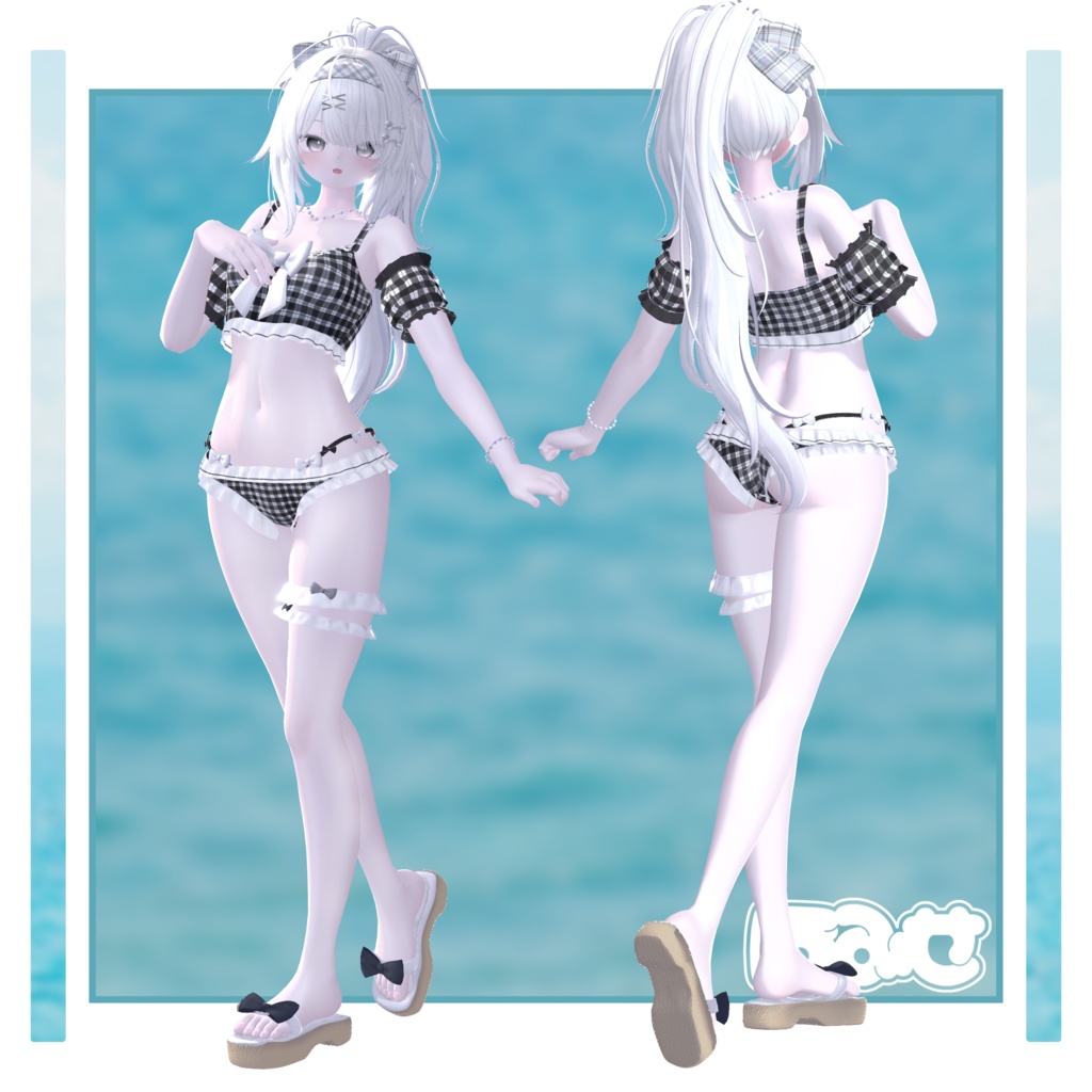 【準備中】🎀あわいろマリン🎀VRC向け水着衣装【9Avatars】