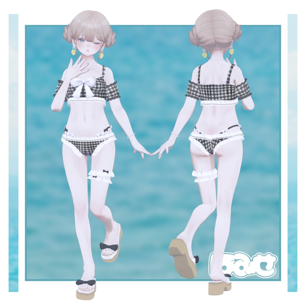 【準備中】🎀あわいろマリン🎀VRC向け水着衣装【9Avatars】