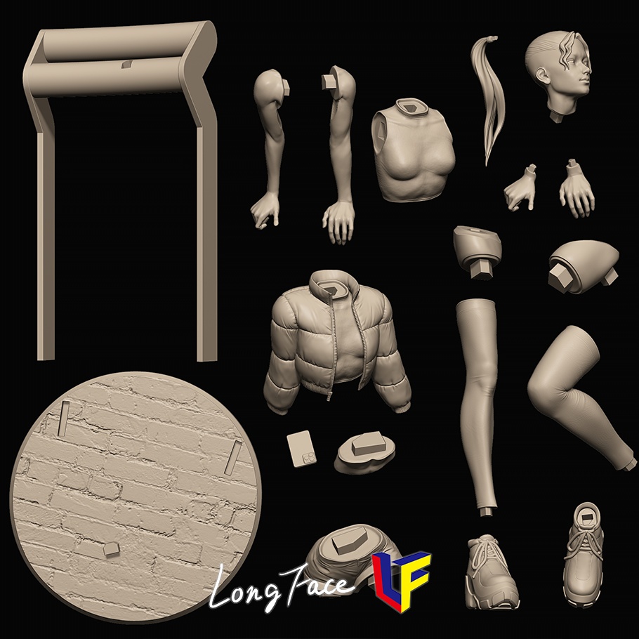 City Girl_3Dプリント用STLモデル