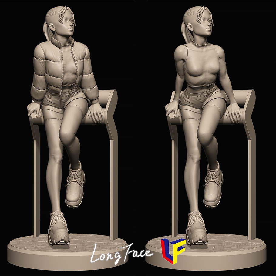 City Girl_3Dプリント用STLモデル