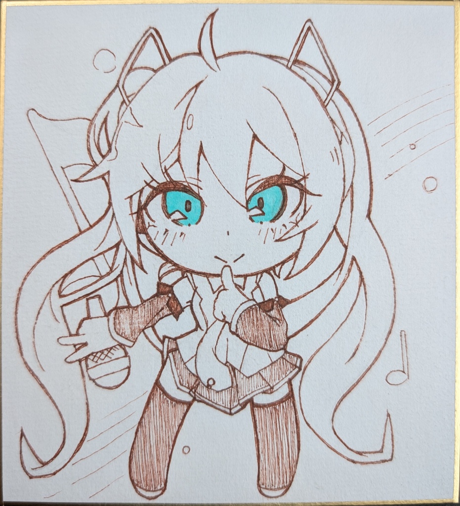 ミニ色紙「初音ミク」