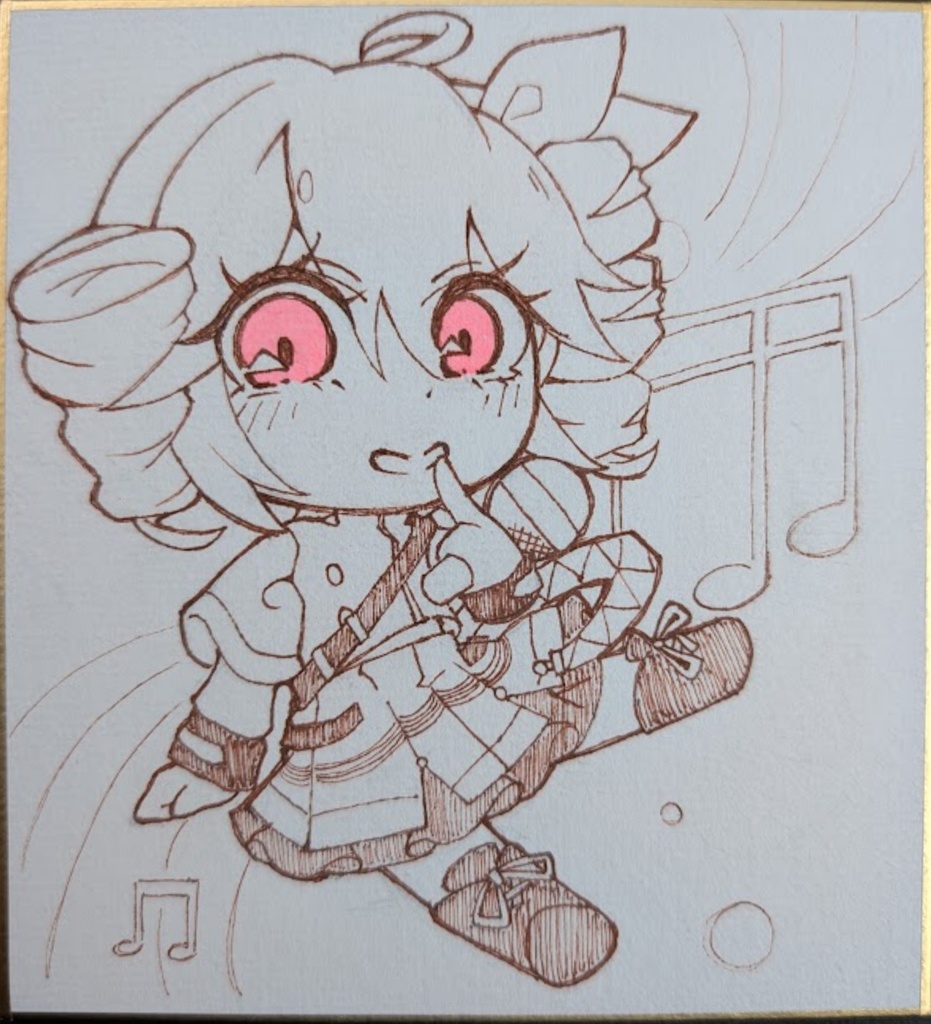 ミニ色紙「重音テト」