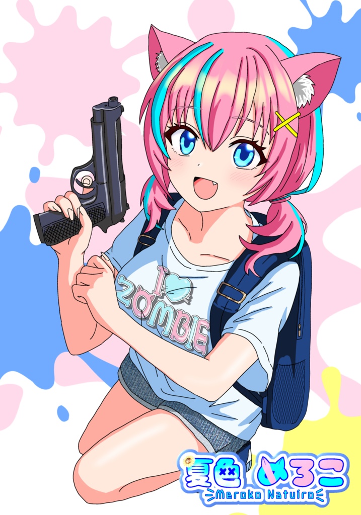 I♡ZOMBIE レディースTシャツ【パステル】