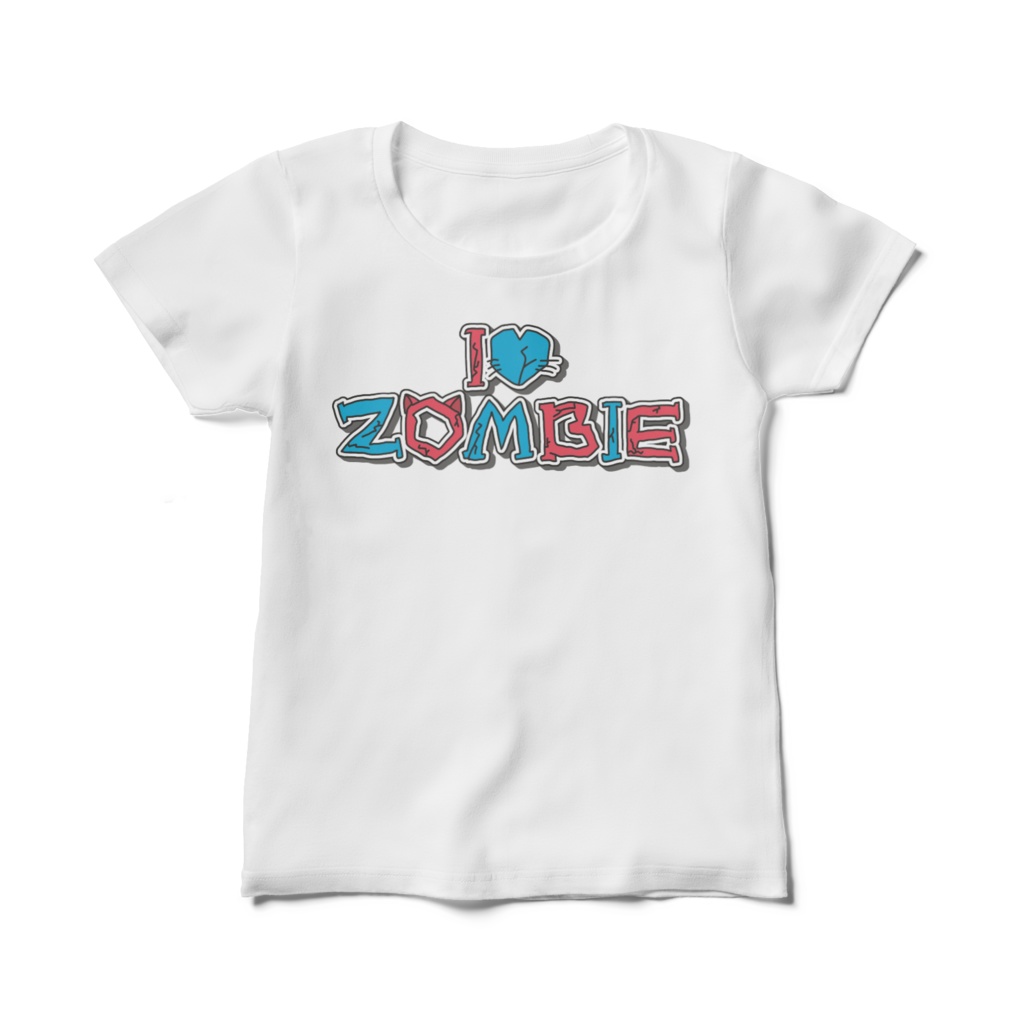 I♡ZOMBIE レディースTシャツ【ビビット】