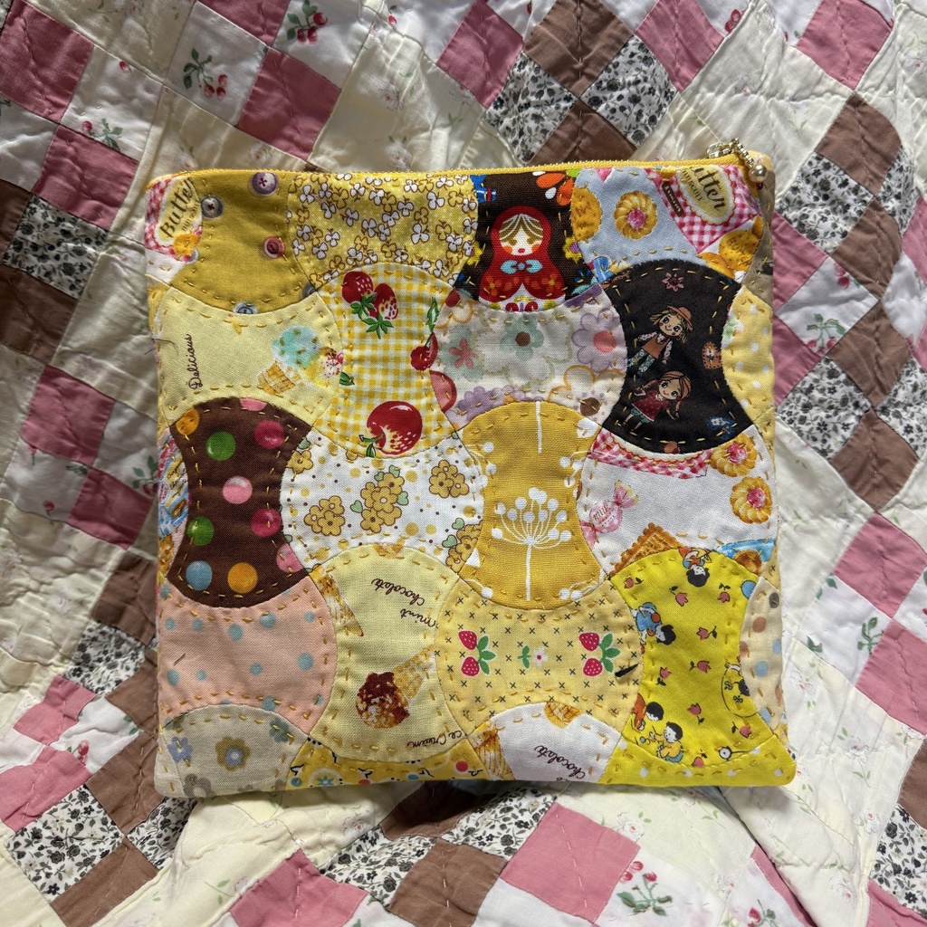 【ファスナーポーチ】スプール　黄