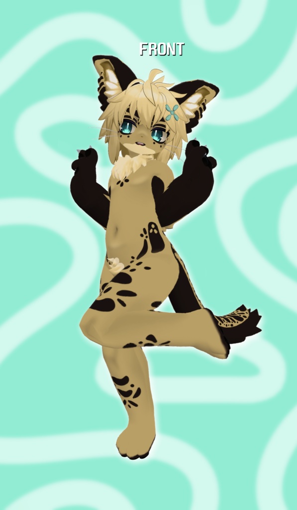Chalo "African Black-Footed Cat" Texture for VRChat Update 1.1