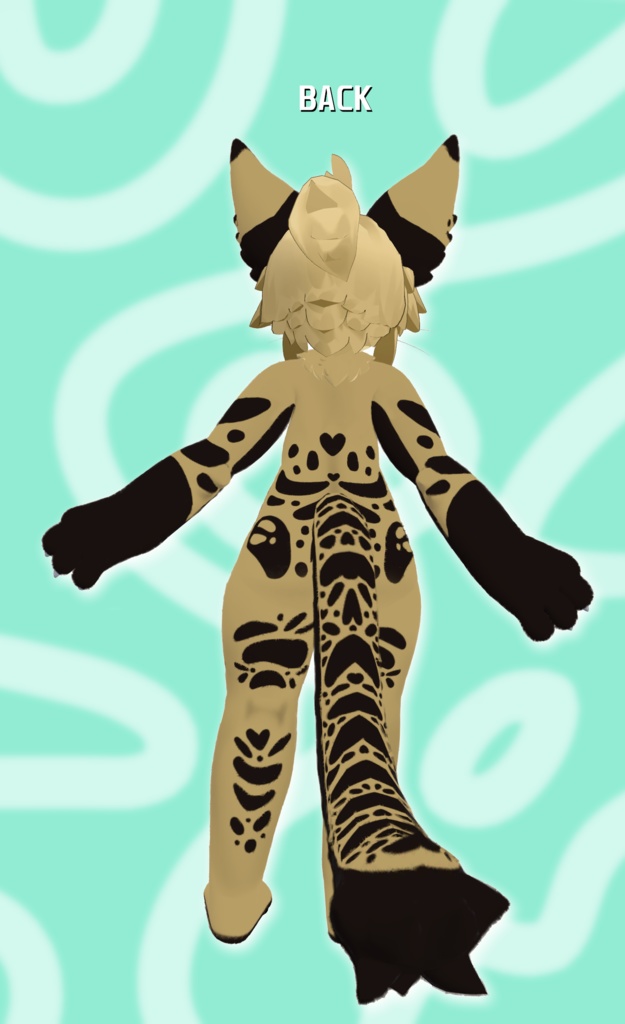 Chalo "African Black-Footed Cat" Texture for VRChat Update 1.1