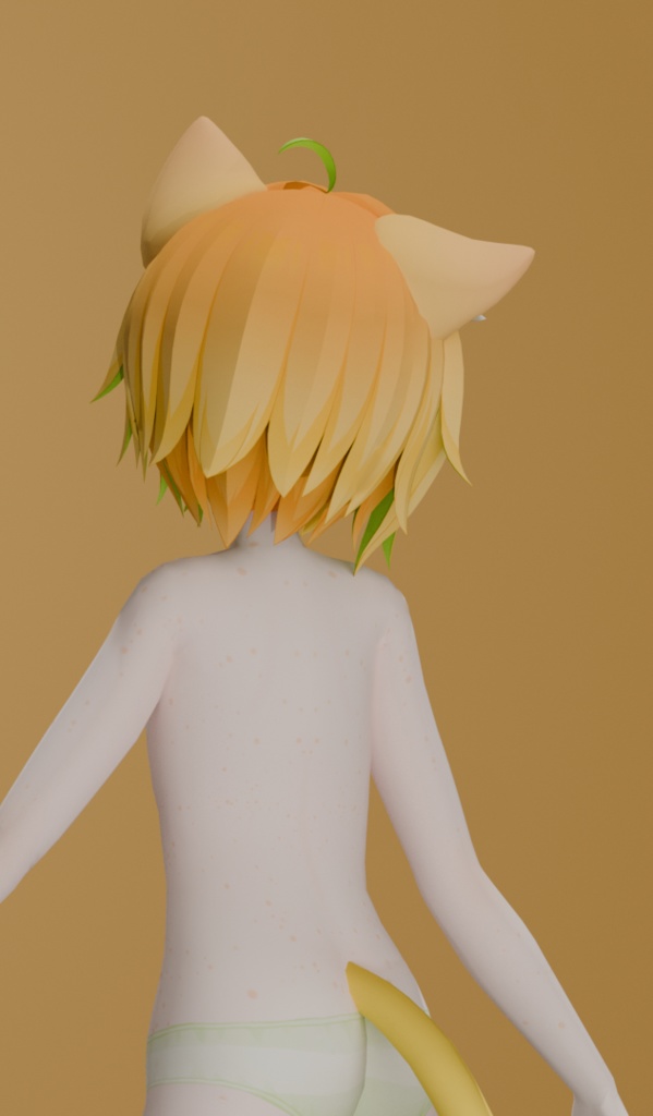 Rusk "Mango Fruit" Textures (Freckles, Makeup, Clothes) for VRChat